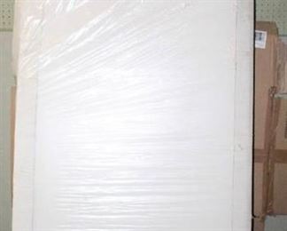 2 White Vinyl Sliding Closet Doors, New approx 78" x 36" each door