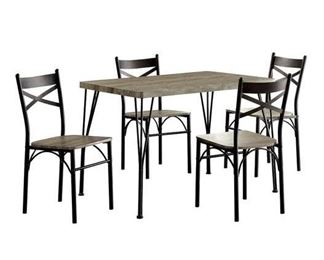 Natural/Dark Bronze Middleport 5 Piece Dining Set