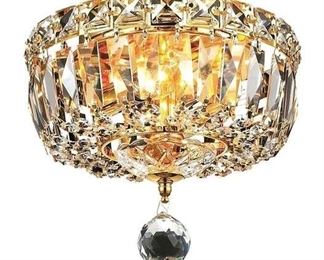 House Of Hampton 2-Light 8" Gold Bowl Flush Mount