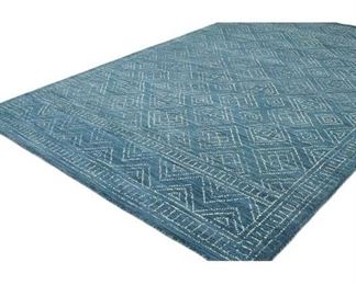 Mistana Kory 7.5'X9.5' Hand-Hooked Wool Azure Area Rug
