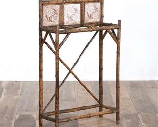 Asian Colonial Style Tiger Bamboo Umbrella Stand