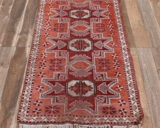Hand Tied Vintage Turkish Star Pattern Area Rug