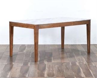 Rustic Farmhouse Dining Table W Marble Top