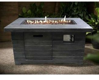 Orren Ellis Riles Clay Propane Fire Pit Table