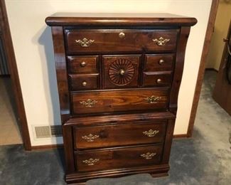 5 Drawer Dark Wood Dresser