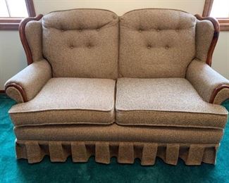 Brown Tweed Loveseat from KAUFMANNS