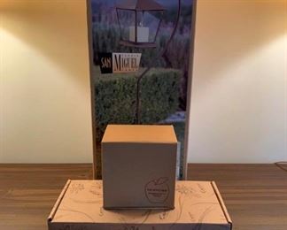 Outdoor Lantern, Wind Chimes, and Hummingbird Feeder