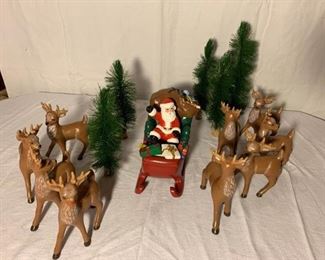 Santa and His Reindeer