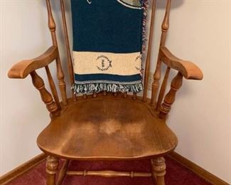 Wooden Spindle Back Arm Chair