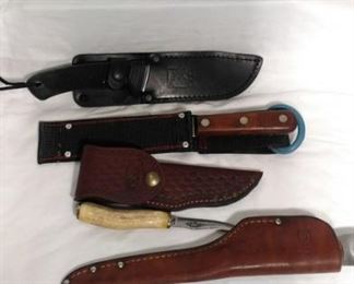 hunting knives and cases