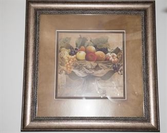 H-41 Framed Art, Bowl of Fruit-$45.00
33x33