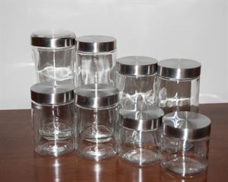 H-70 Set of 8 Glass Canister jars-$22.95-