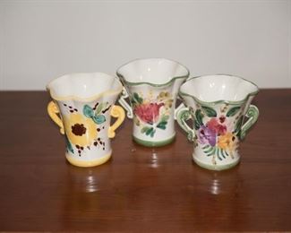 H-75 Lot of 3 Floral Tea Cups $10.00