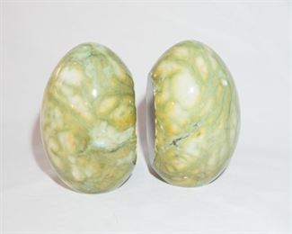 H-11 Vintage Green Marble Bookends-$25.00