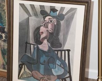 H-103 Pablo Picasso "Girl In Chair" Print 31x25  $95.00 