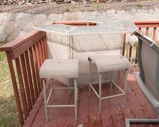 H-105 Outdoor Bar with Stools Stool Height 26” Bar Height 39” $95.00