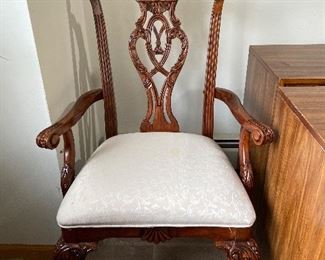 H-117 Chippendale Style Sitting Chair 40x19 $40.00