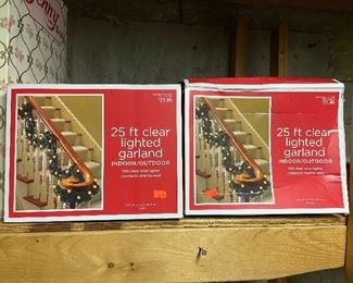 H-160 2 Boxes of 25ft Lighted Garland $10.00