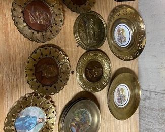 H-161 Set of Brass decor Plates Made in England $20.00