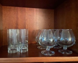 H-260 Lot of Bar Glasses-Brandy, Water $8.00