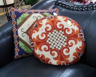 Not your granny's needlepoint throw pillows