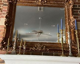 Huge ornately framed mirror