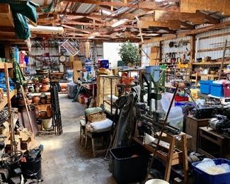 30x60 pole barn stuffed full of treasures!