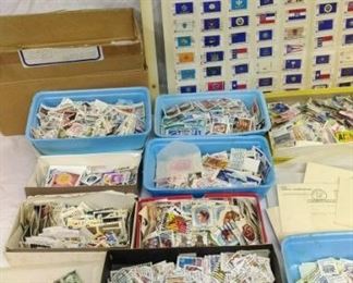 Large collection of used and unused stamps