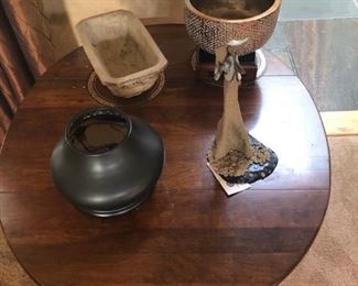Bowls on occasional table