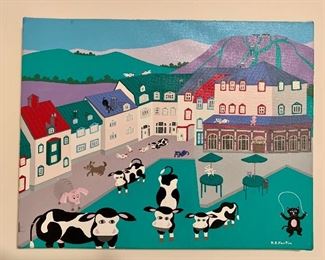 R.E. Fortin painting, signed: Quebec artist