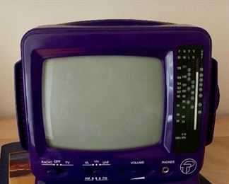 Compact portable 5" black and white TV
