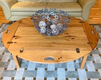 Pine Butler's Coffee Table (basket not for sale)