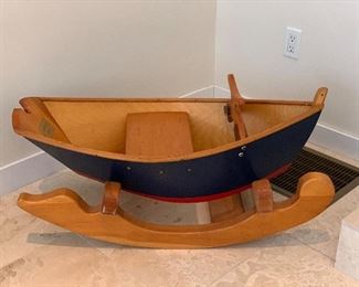 Newport Dory- child's rocking boat