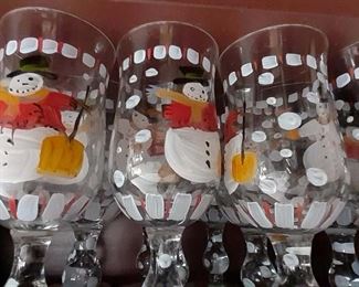 Hand Painted Wine Glasses