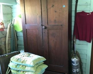 This 200 year old magnificent walnut wardrobe is 87” tall, 18” deep and 40 “wide with a nice size drawer at the bottom.
