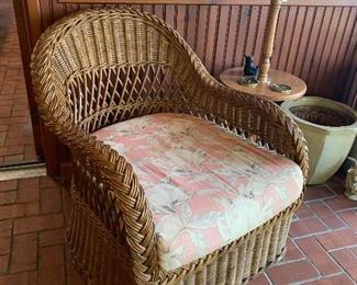 Rattan Chair, has matching Sofa