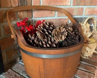 Vintage wooden bucket