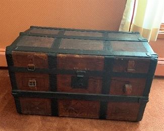 Vintage wooden trunk