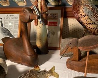 Wooden Ducks, Mounted Fish