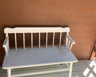 White Bench Seat