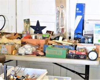 LOTS OF HARDWARE, TOOLS AND WORKSHOP ITEMS