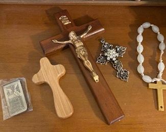 Grouping of Crosses & Religious Items