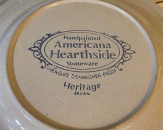 Handpainted Americana Hearthside Stoneware Heritage Japan