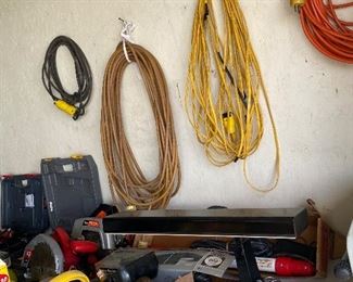Assorted Electric Tools, Electric Cords