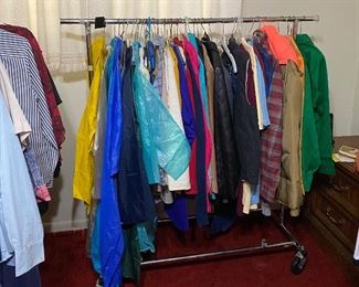 Assorted Clothing, Coats, Raincoats, Rain Ponchos