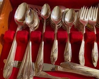 Community Silver Plated Flatware in Case