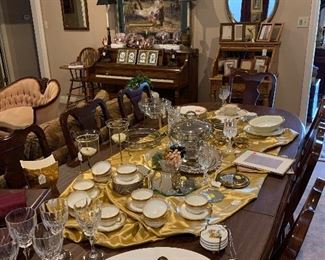 China, silver and glassware 