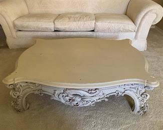 Lovely coffee table with large center drawer