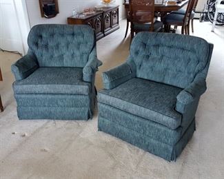 pair swivel chairs