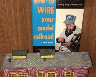 model railroad book and building